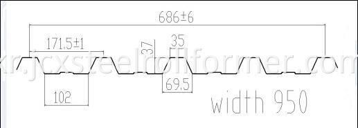 686 roof profile drawing